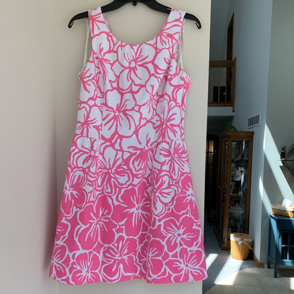 Lilly Pulitzer Neon Pink Fit and Flare Dress